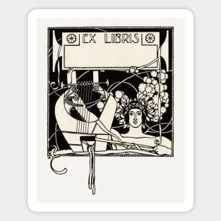 Music themed bookplate Magnet